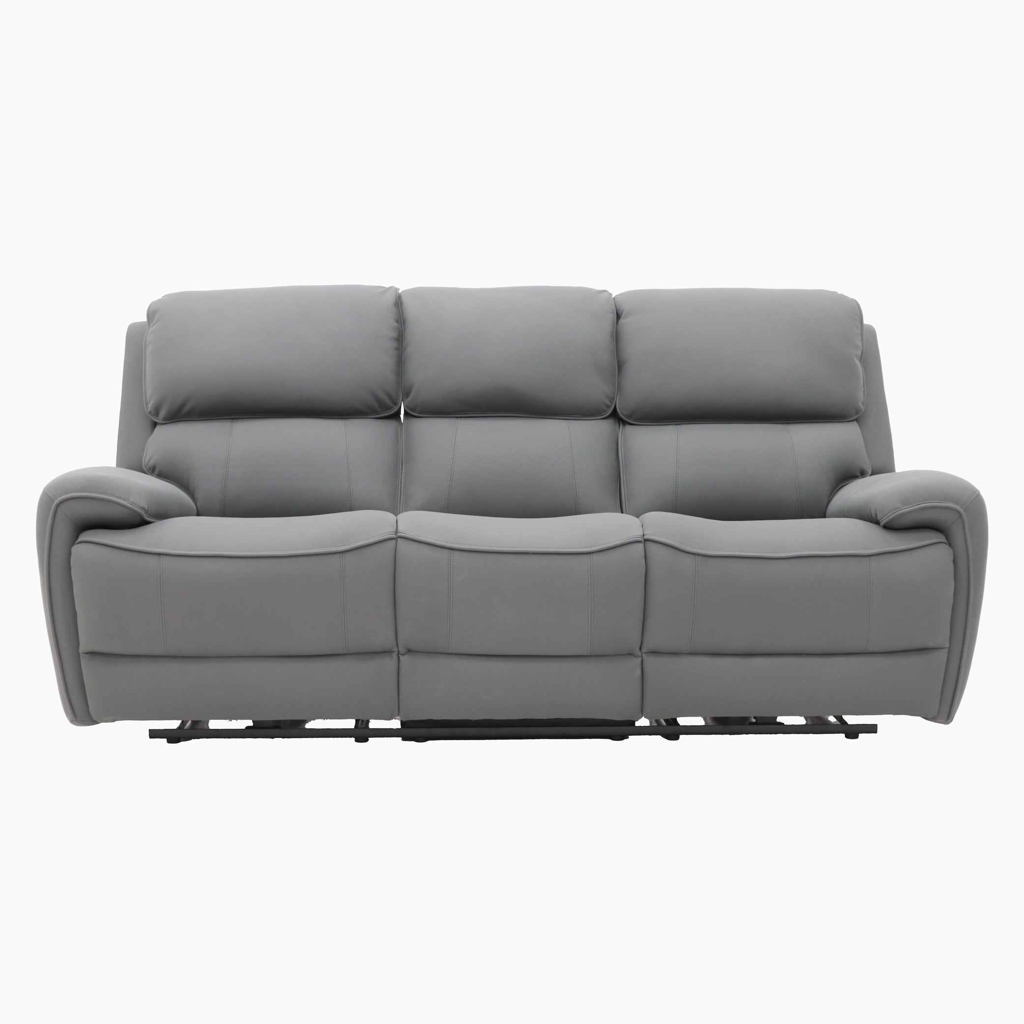 Canterbury 3 Seater and 2 Chairs Power Recliner Grey Fabric
