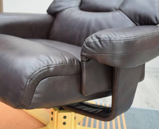 Venus Swivel Chair Brown Leather