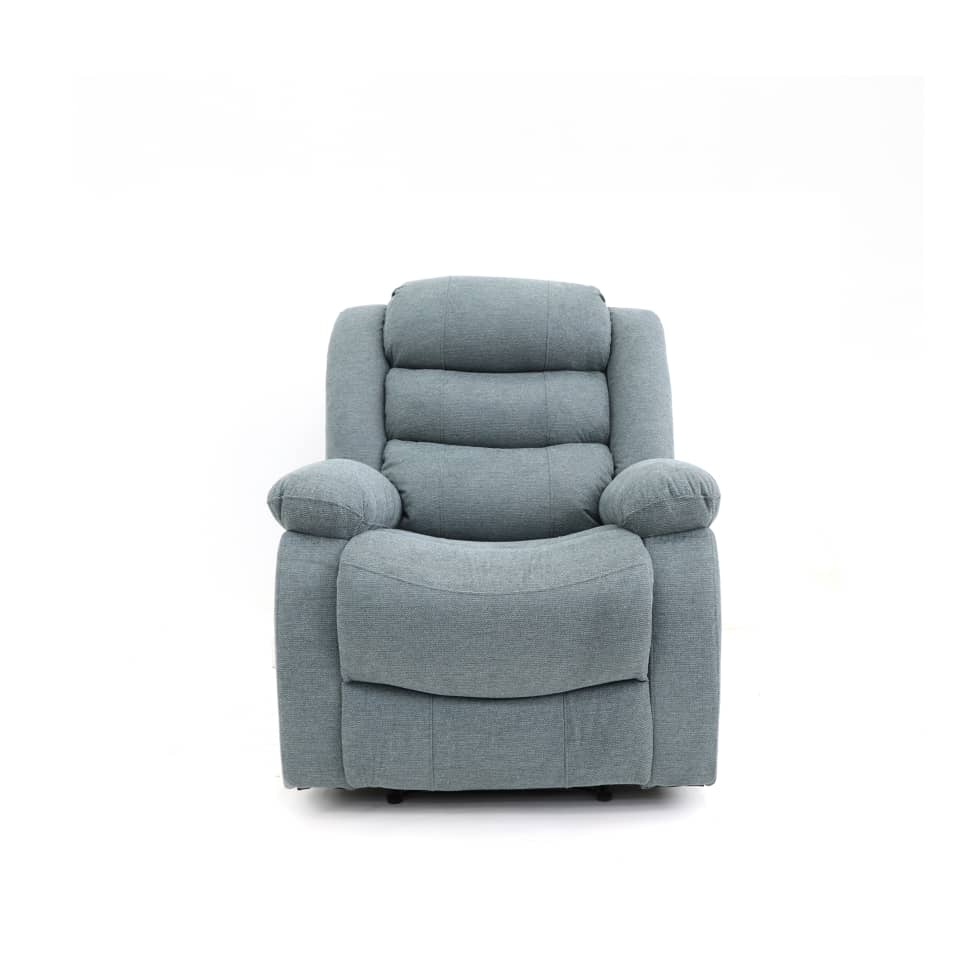 Augusta 3 Seater and 2 Chairs Manual Recliner Grey Fabric