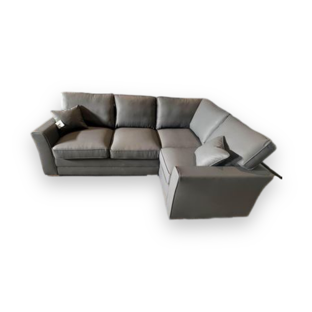 Daniel Corner Sofa Bed Grey Leather
