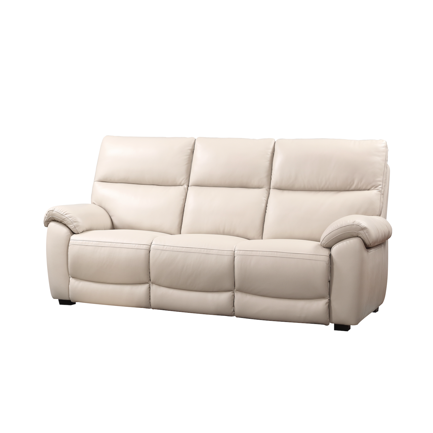 Rocco 3 Seater Static Sofa Chalk Leather