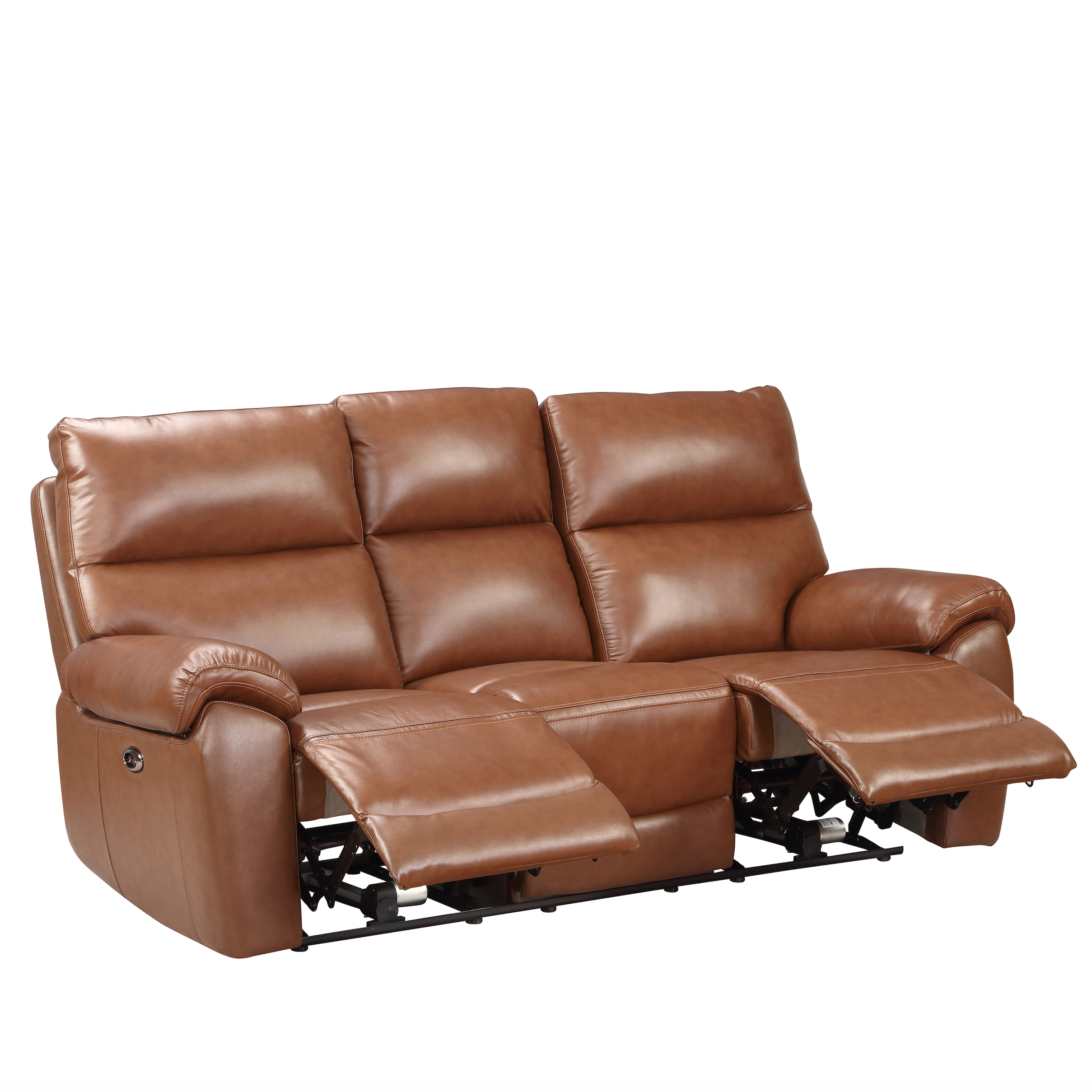 Rocco 3 Seater Power Recliner Chestnut Leather