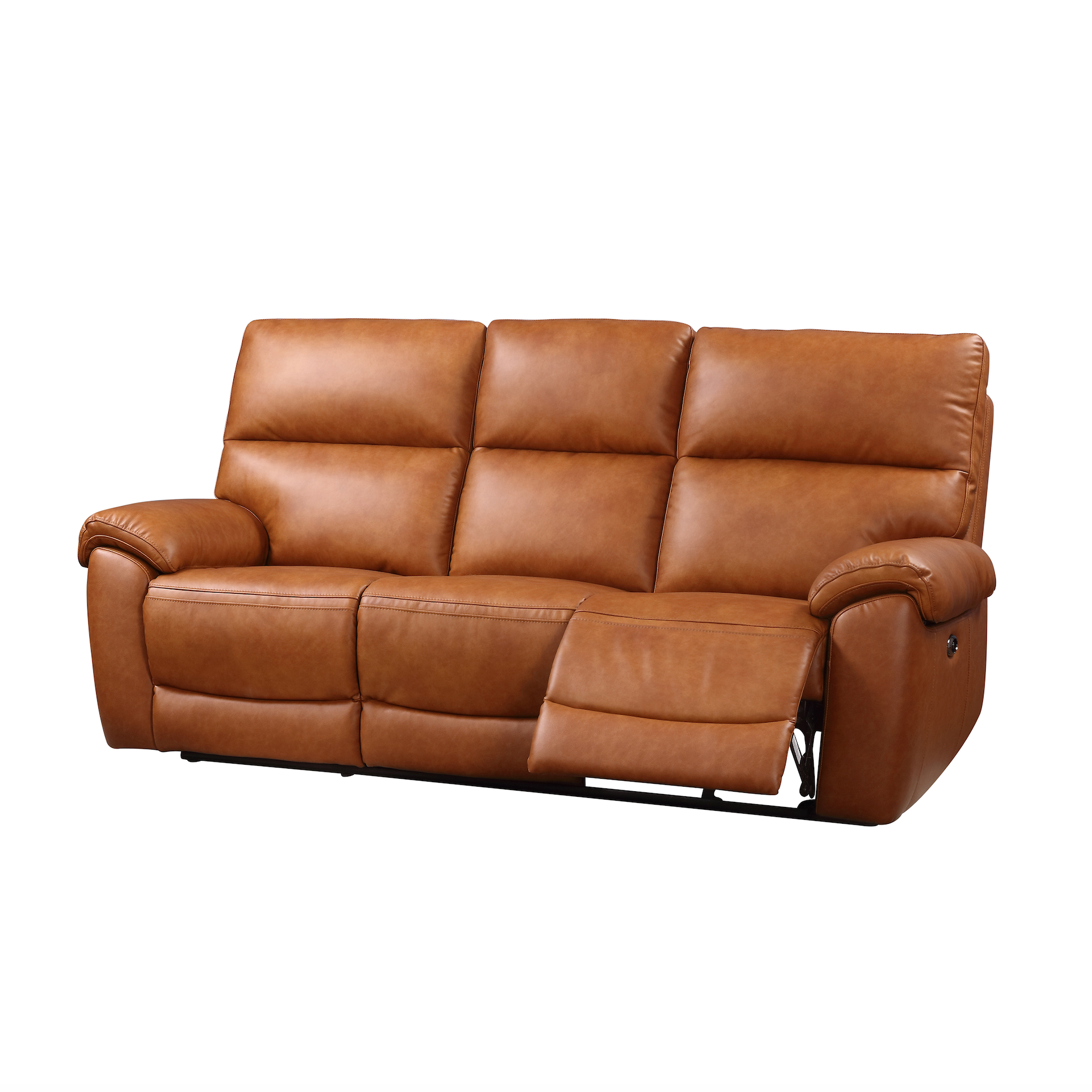 Rocco 3 Seater Sofa Power Recliner Tan Leather