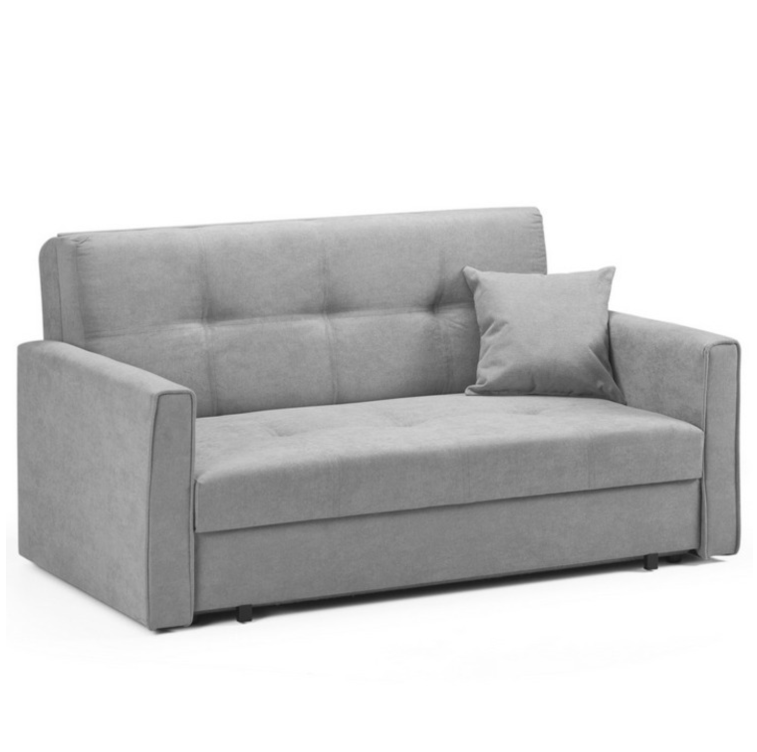 Vienna 2 Seater Sofa Bed With Storage Grey Fabric