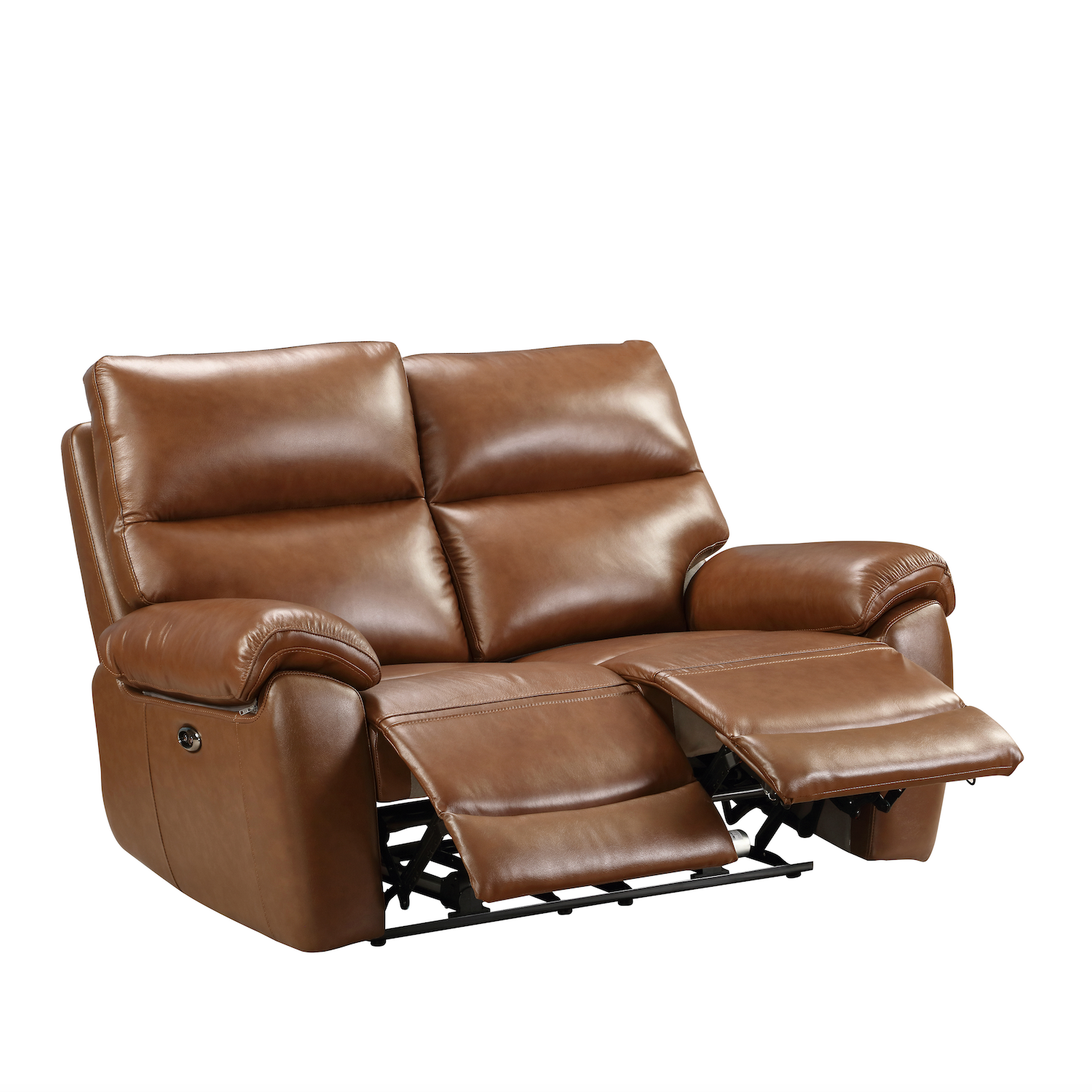 Rocco 2 Seater Power Recliner Sofa Chestnut Leather