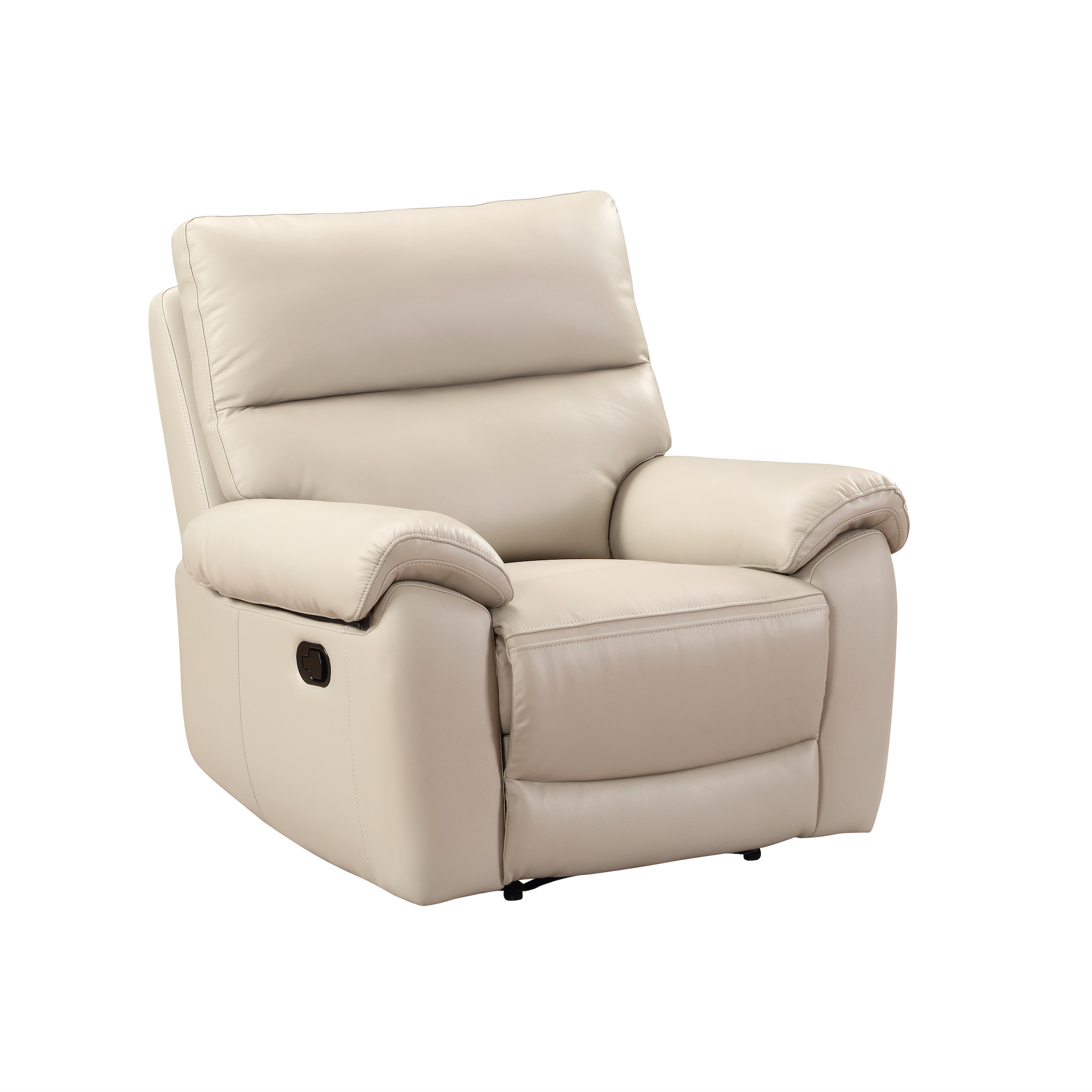 Rocco Manual Recliner Chair Chalk Leather