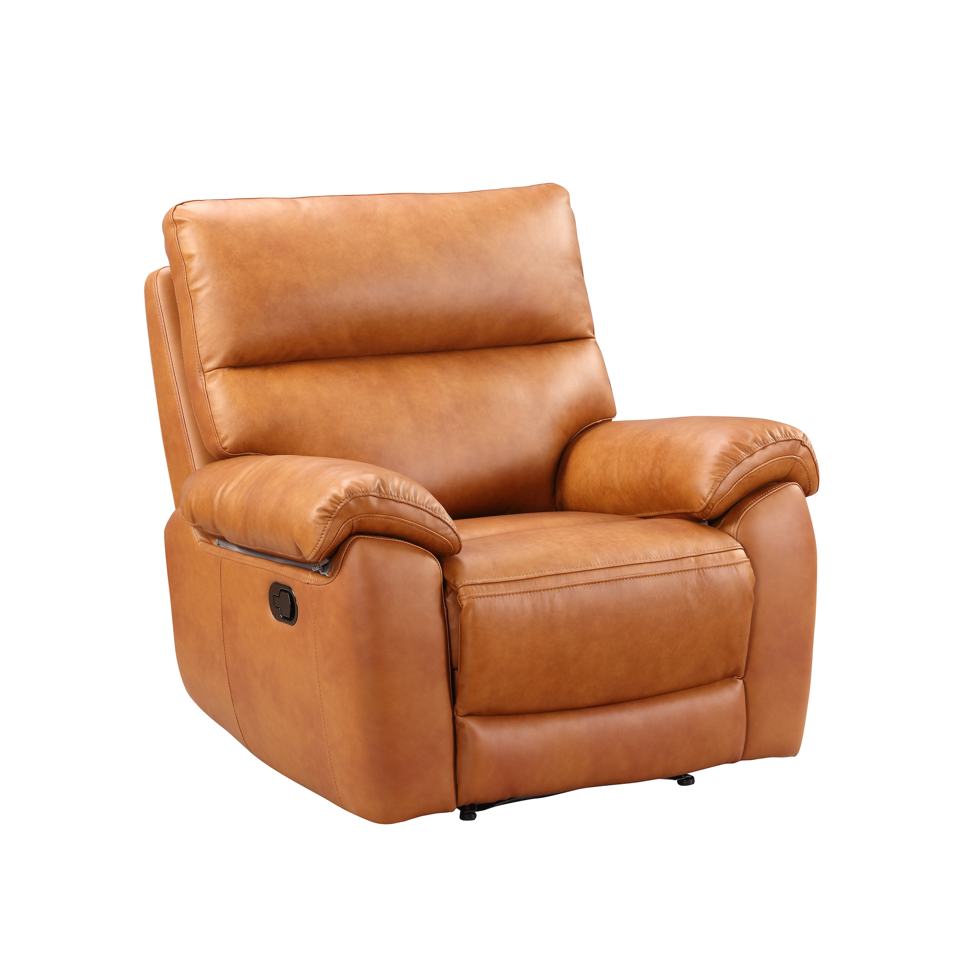Rocco Manual Recliner Chair Tan Leather