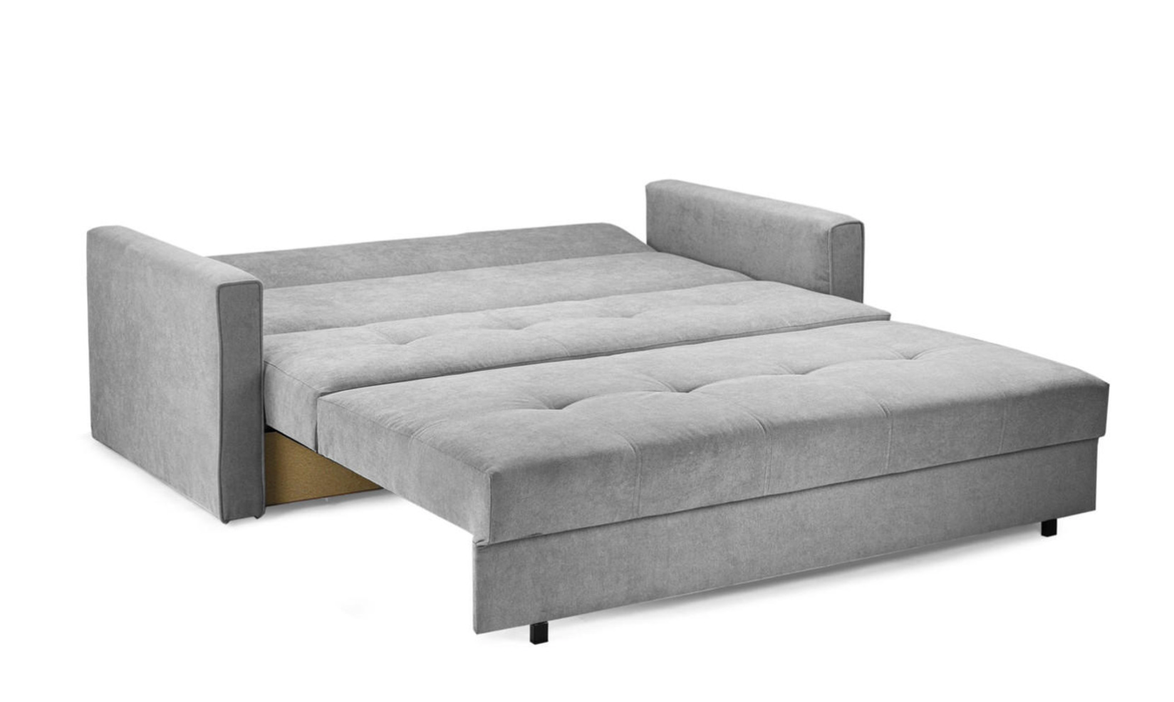 Vienna 3 Seater Sofa Bed With Storage Grey Fabric