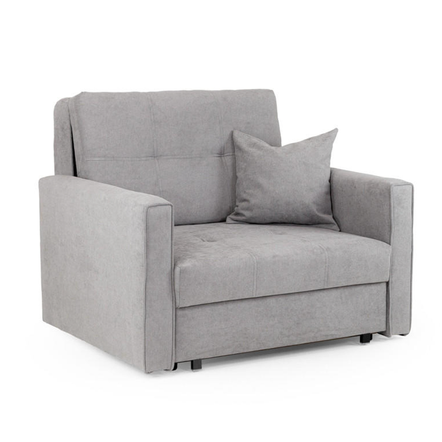 Vienna Chair Sofa Bed With Storage Grey Fabric