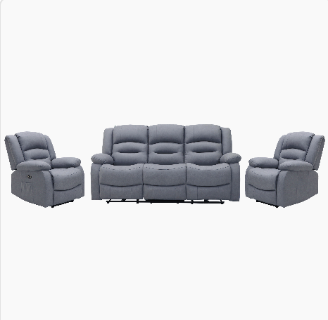 Ace 3 Seater and 2 Chairs Static Dark Grey Fabric