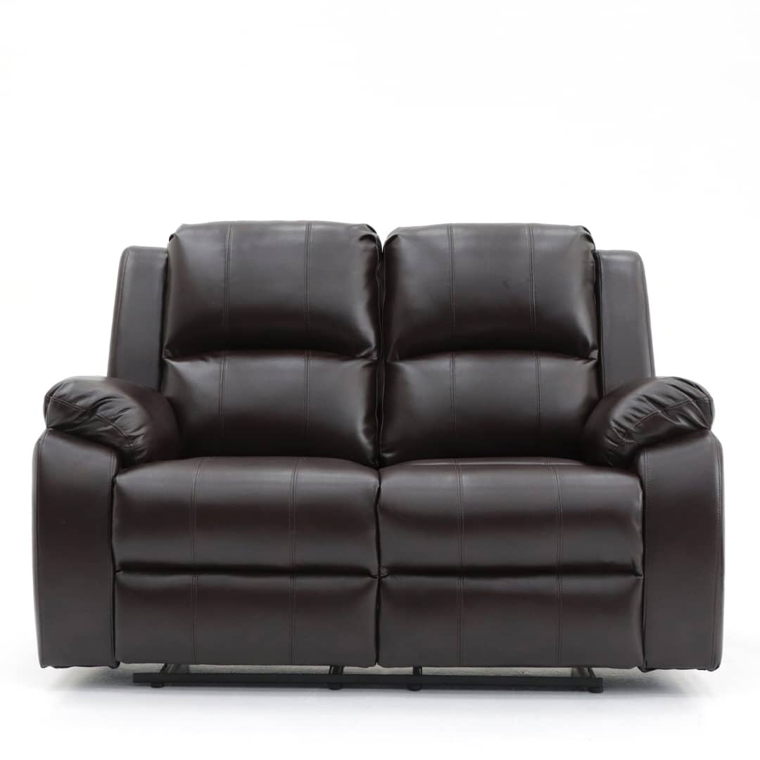 Darwin 2 Seater Power Recliner Brown Leather