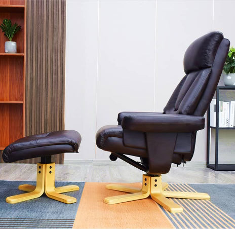 Venus Swivel Chair Brown Leather