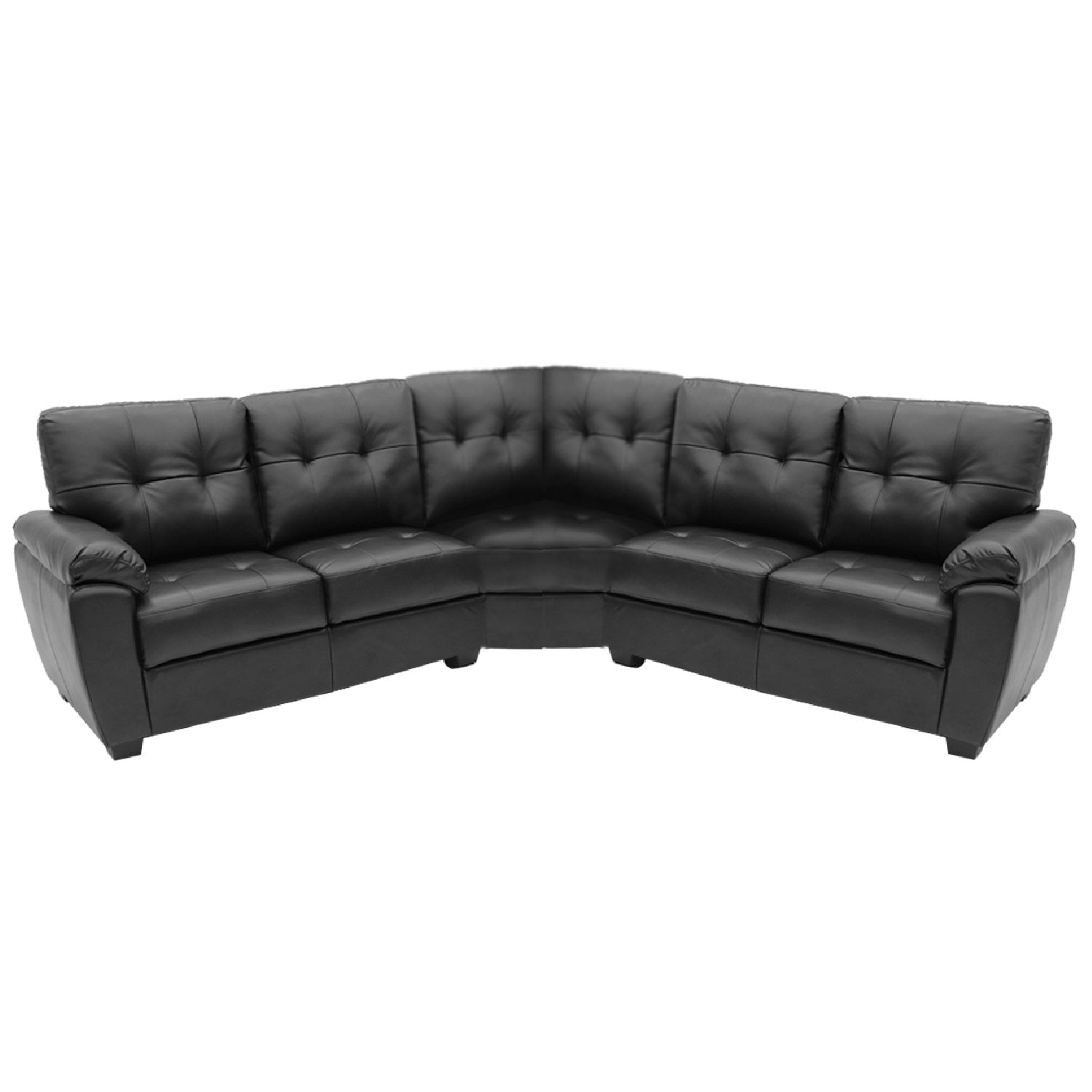 Brisbaine Corner Static Sofa Black Leather