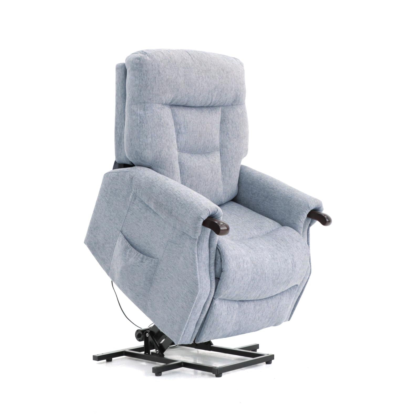 Henry Quad Four Motor Lift&Rise Chair Grey Fabric