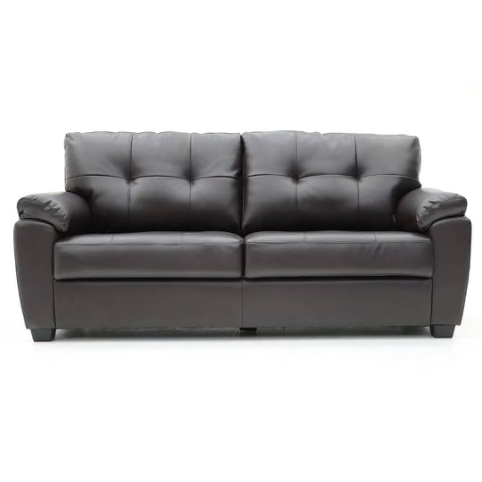 Brisbaine 3 Seater Static Brown Leather