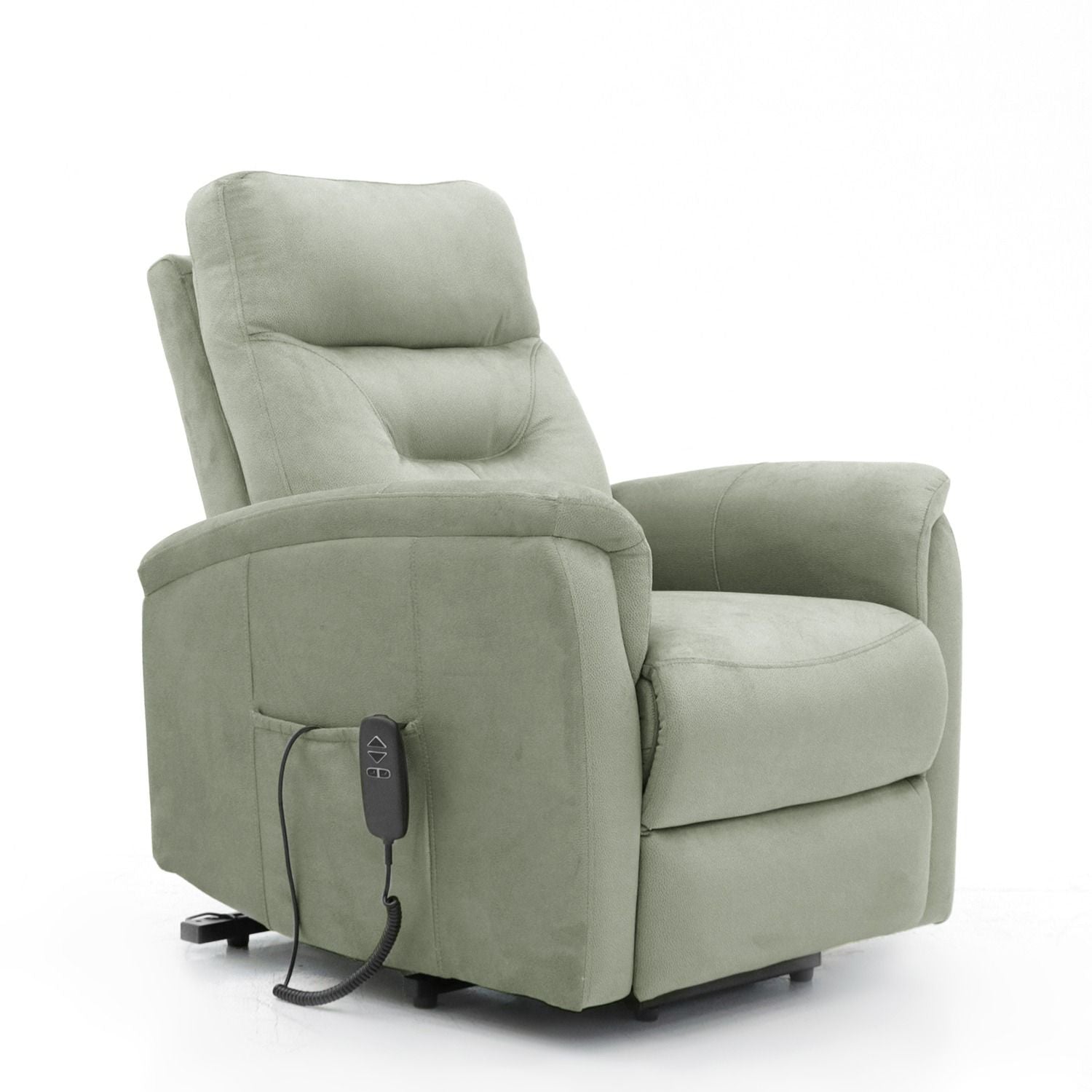 Freya Dual Motor Lift & Rise Chair Green Moss Fabric