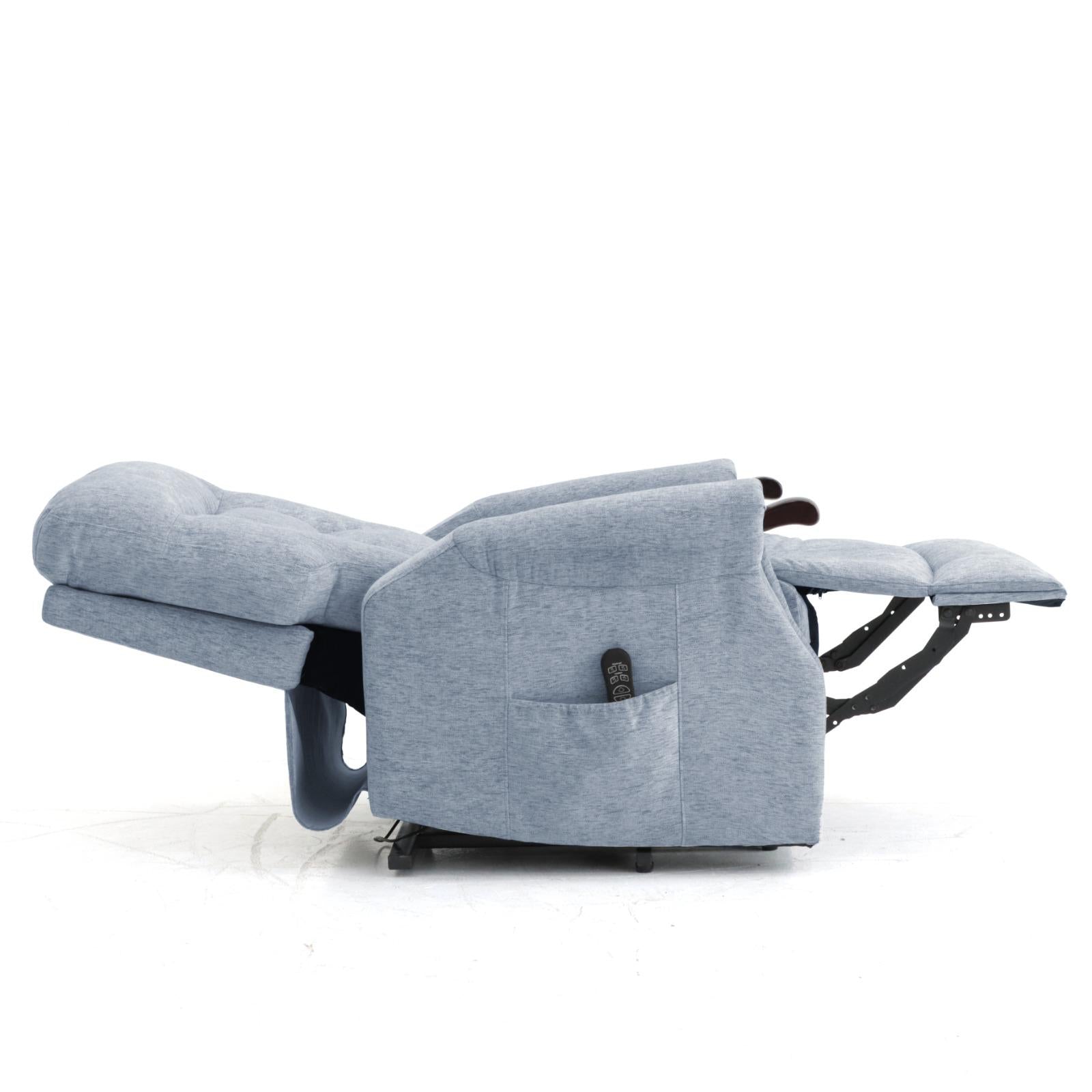 Henry Quad Four Motor Lift&Rise Chair Grey Fabric