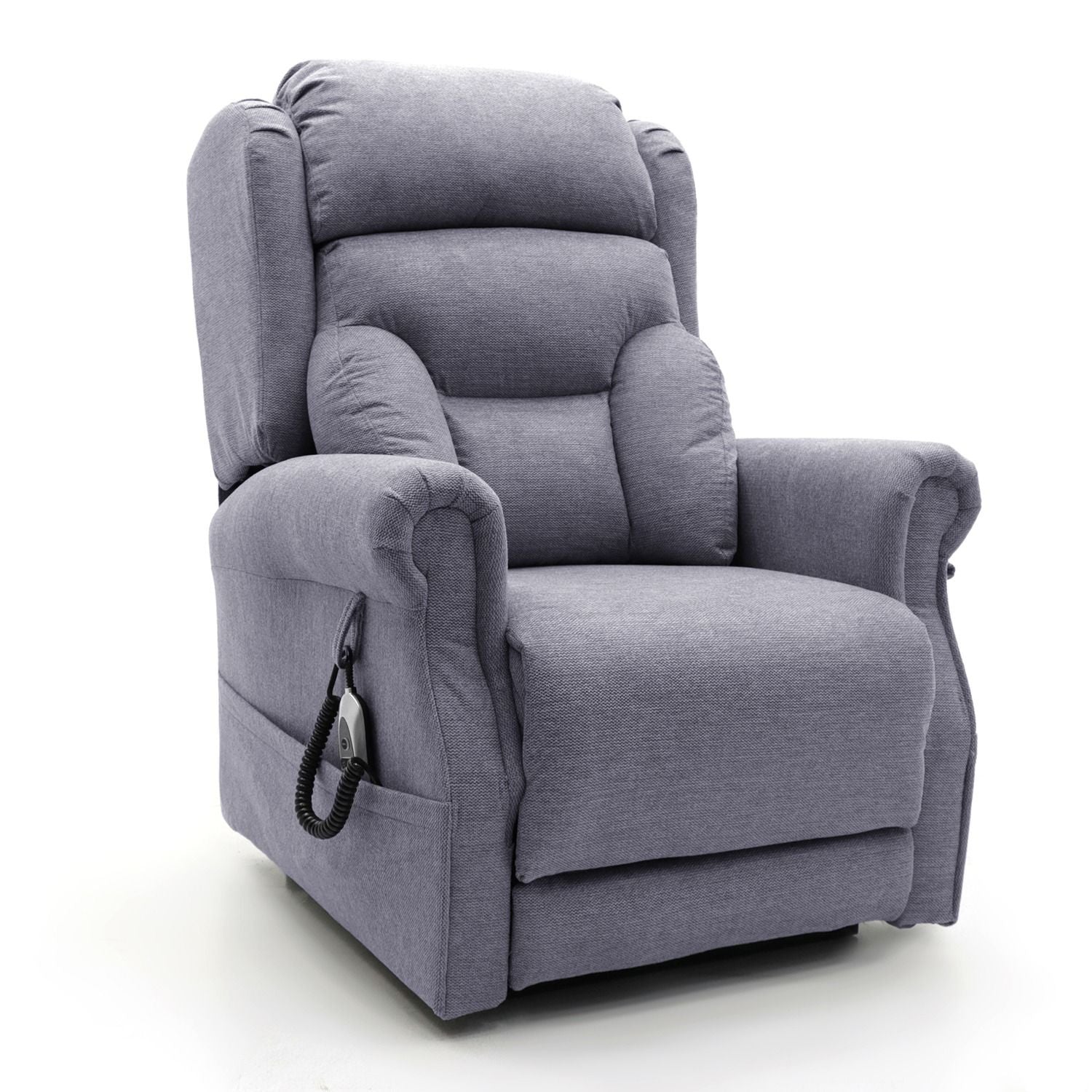 Dion Quad Four Motor Lift & Rise Chair Grey Fabric