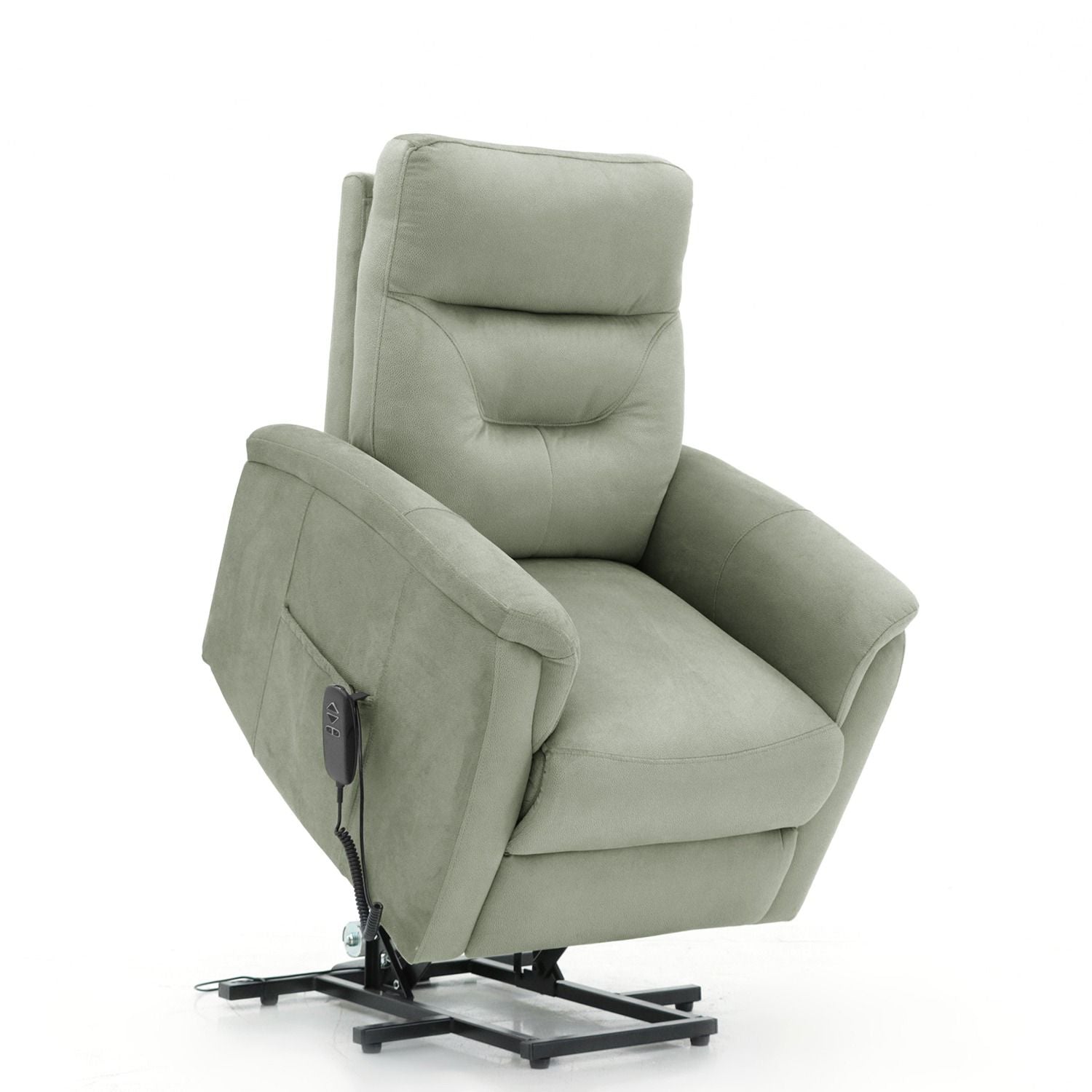 Freya Dual Motor Lift&Rise Chair Green Moss Fabric