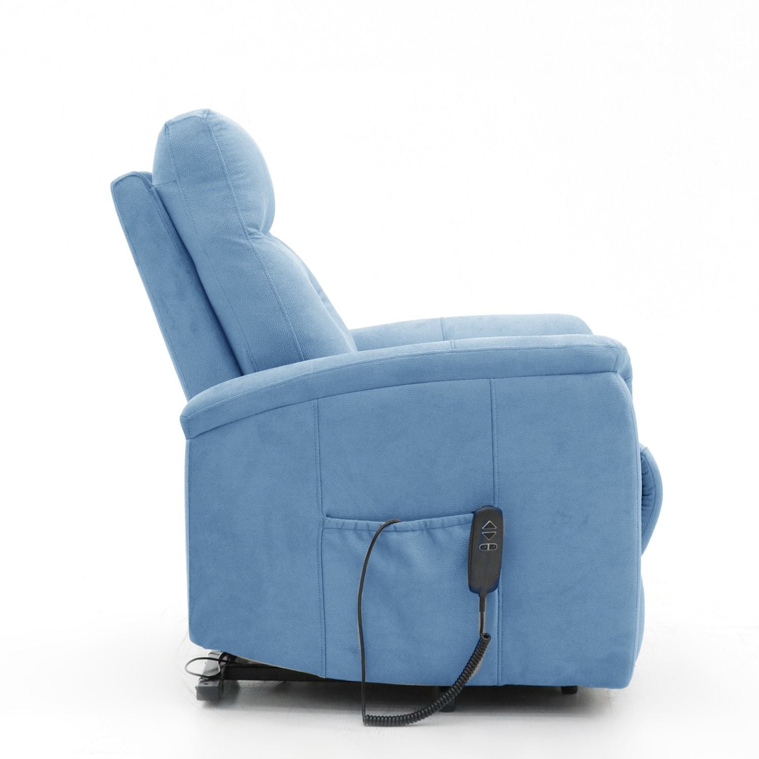 Freya Dual Motor Lift&Rise Chair Blue Fabric