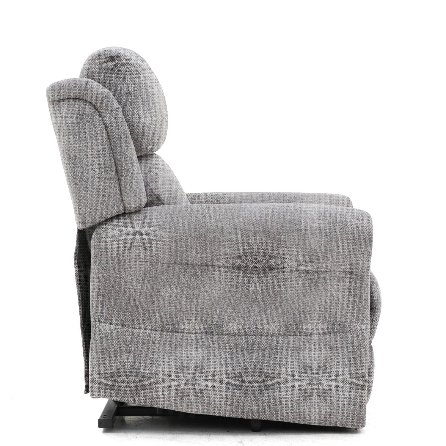 Banks Lift & Rise Chair Light Grey Fabric