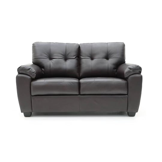 Brisbaine 2 Seater Static Brown Leather