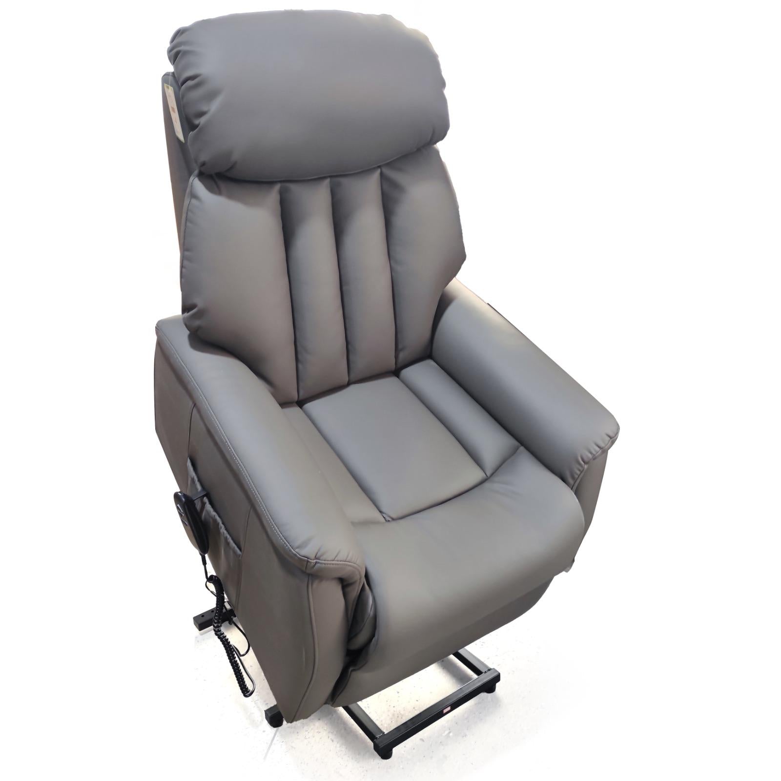 Ralph Dual Motor Lift & Rise Chair Grey Leather