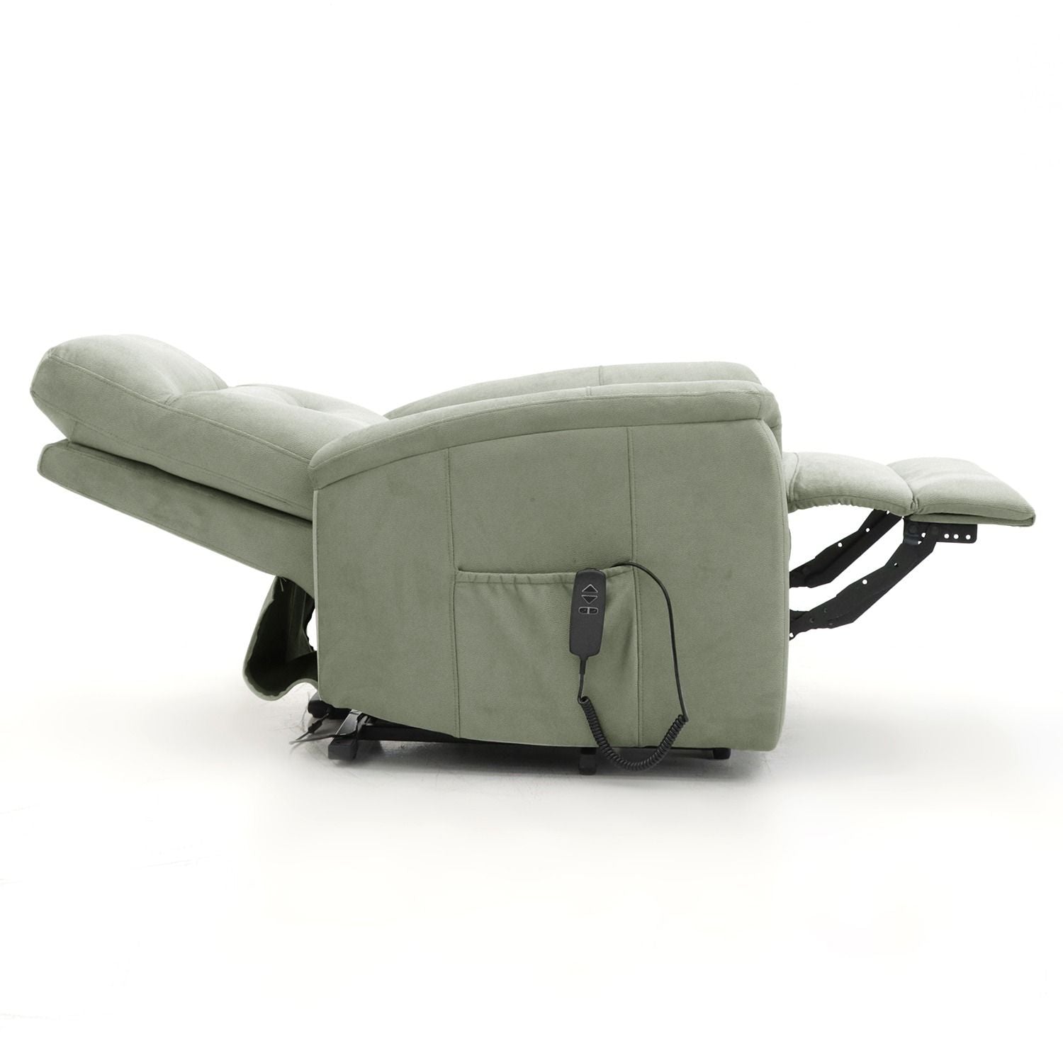 Freya Dual Motor Lift&Rise Chair Green Moss Fabric