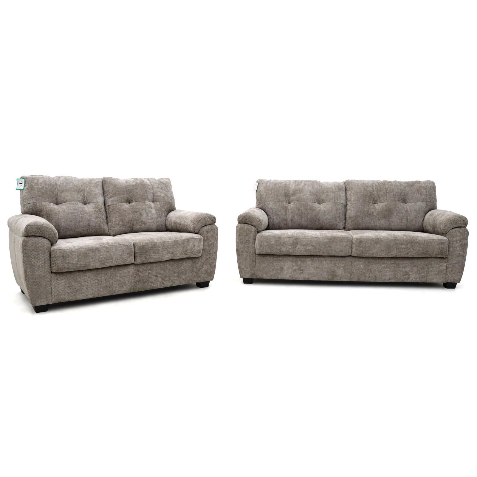 Brisbaine 3 Seater and 2 Seater Static Brown Fabric