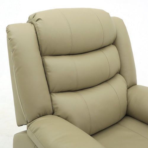 Augusta Manual Recliner Chair Cream Leather