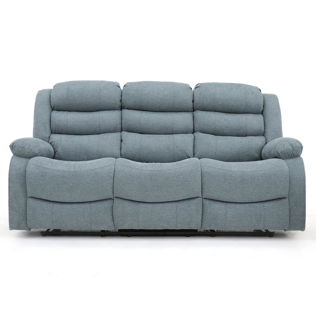 Augusta 3 Seater and 2 Seater  Manual Recliner Grey Fabric
