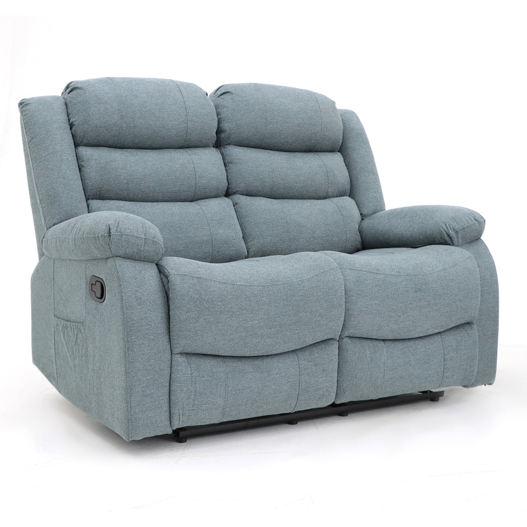 Augusta 3 Seater and 2 Seater Manual Recliner Grey Fabric