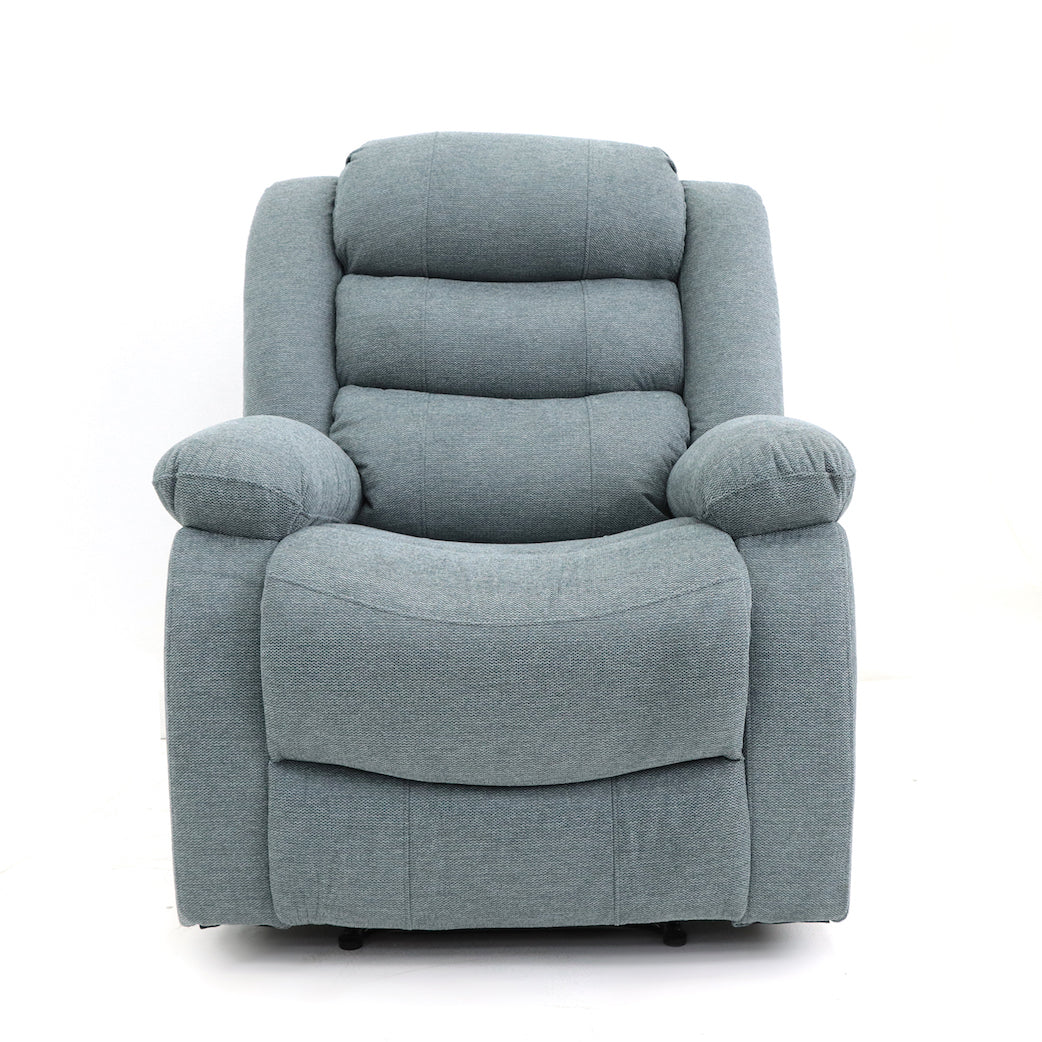 Augusta Manual Recliner Chair Grey Fabric