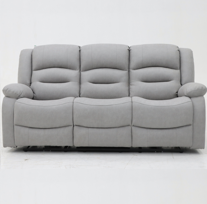 Ace 3 Seater Static Light Grey Fabric