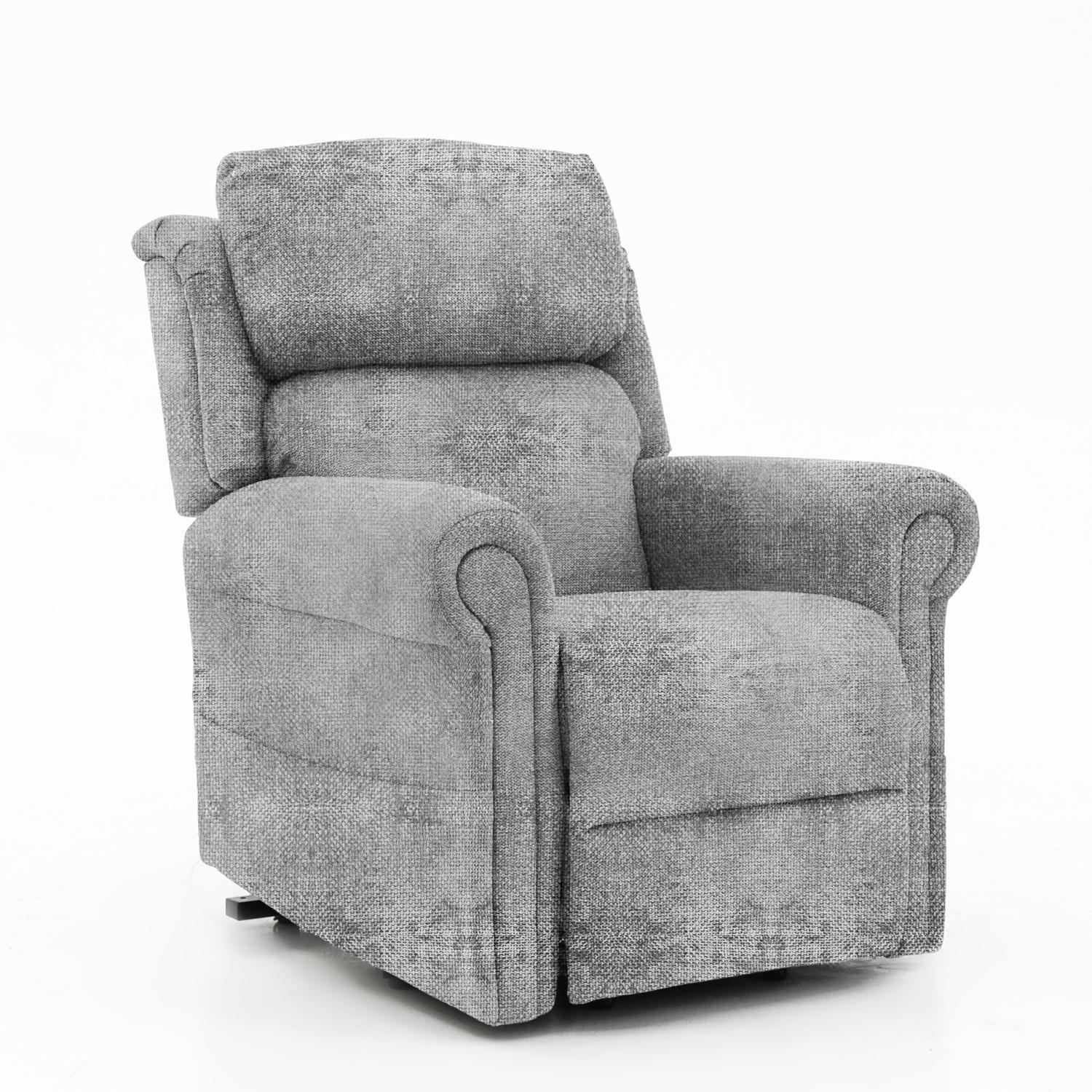 Banks Lift & Rise Chair Light Grey Fabric