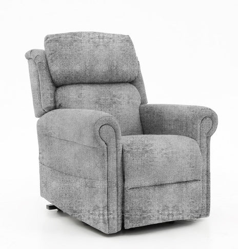 Banks 4 Motor Lift & Rise Chair Light Grey Fabric