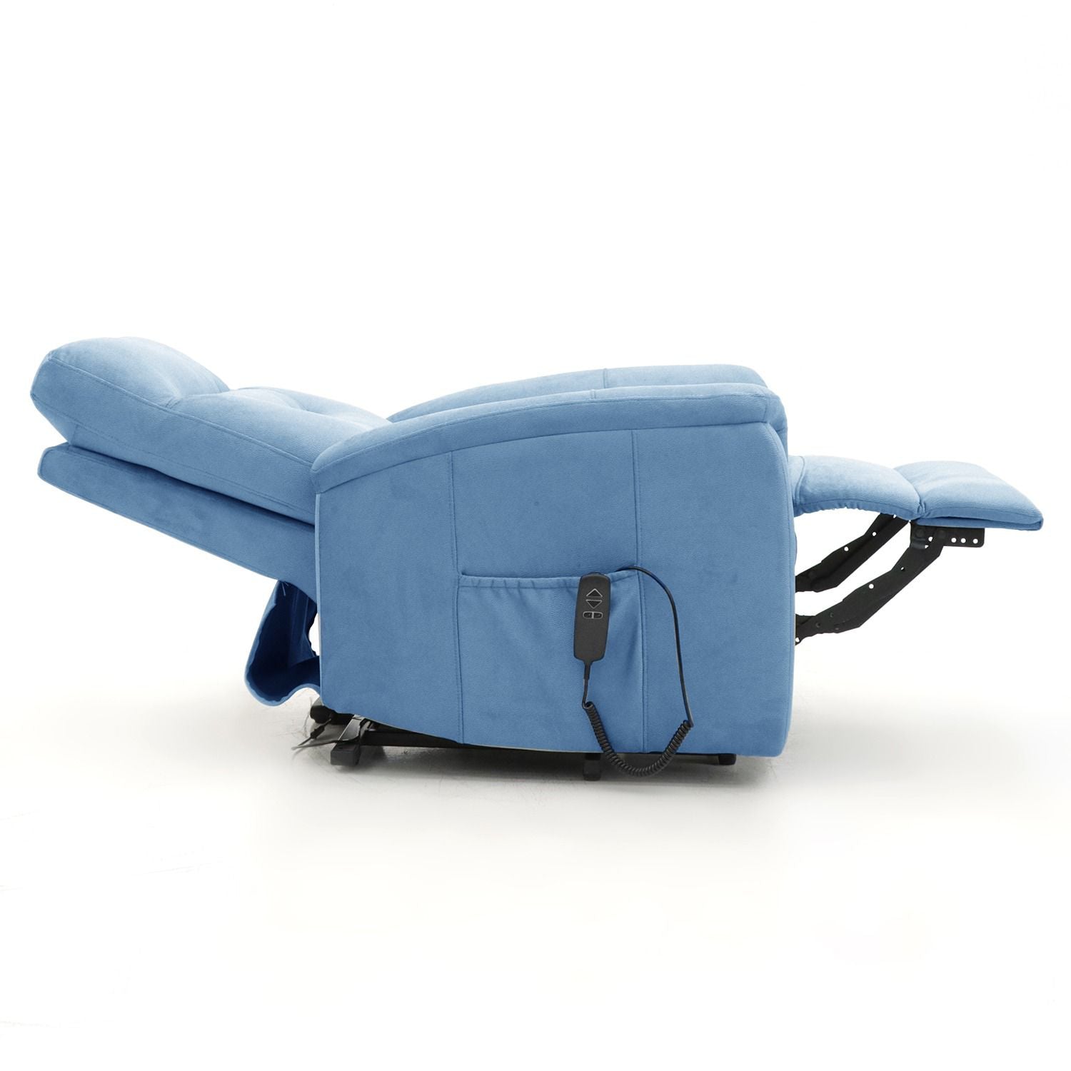 Freya Dual Motor Lift & Rise Chair Blue Fabric