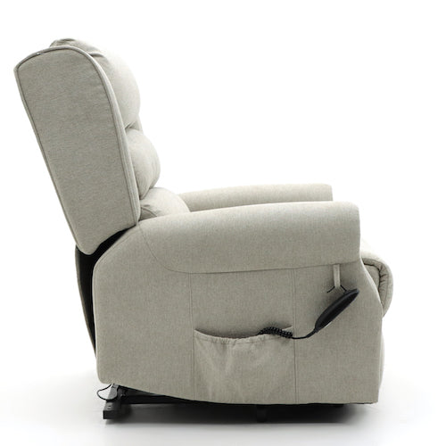 Andover Dual-Motor Lift & Rise Recliner Beige Fabric