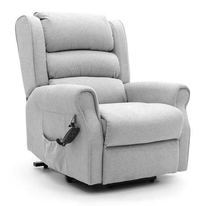 Andover Single-Motor Lift & Rise Recliner Grey Fabric