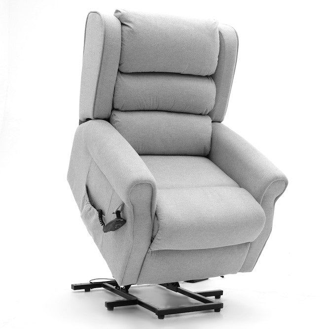 Andover Dual-Motor Lift & Rise Recliner Grey Fabric