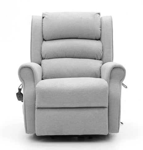 Andover Dual-Motor Lift & Rise Recliner Grey Fabric
