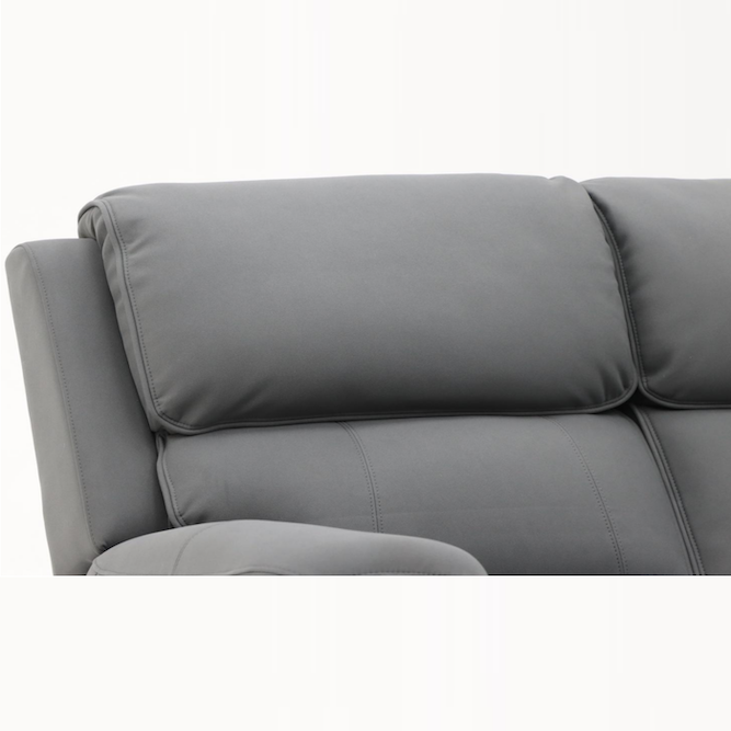 Canterbury 3 Seater and 2 Seater Power Recliner Grey Fabric