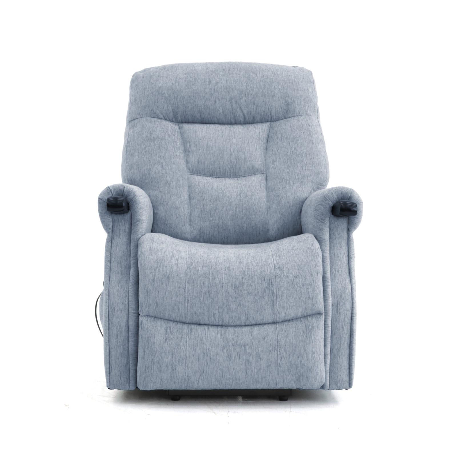 Henry Quad Four Motor Lift & Rise Chair Grey Fabric