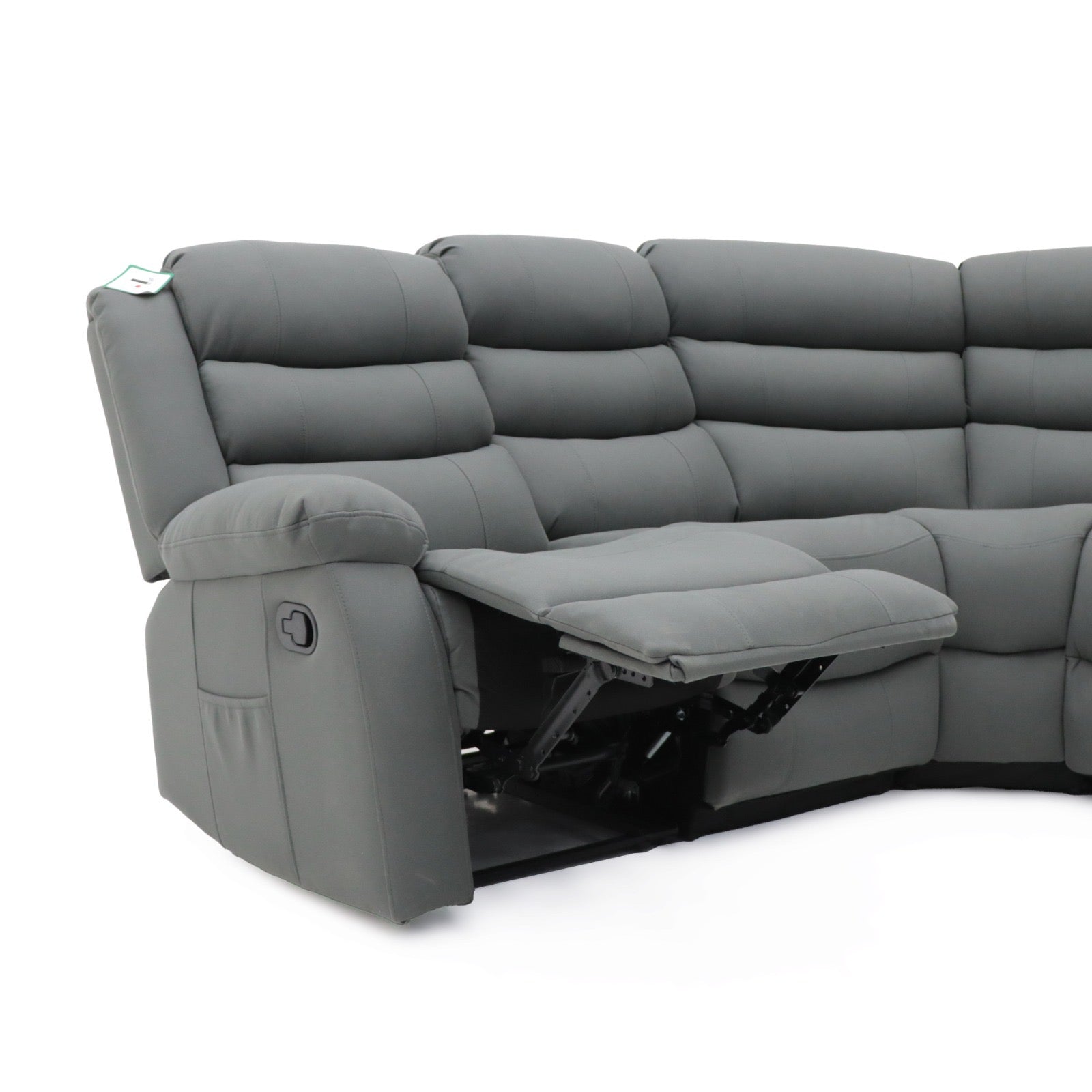 Augusta 2 Corner 2 Manual Recliner Grey Fabric