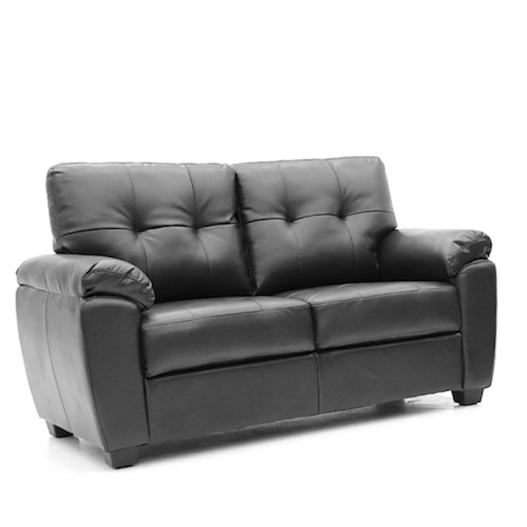 Brisbaine 2 Seater Static Black Leather