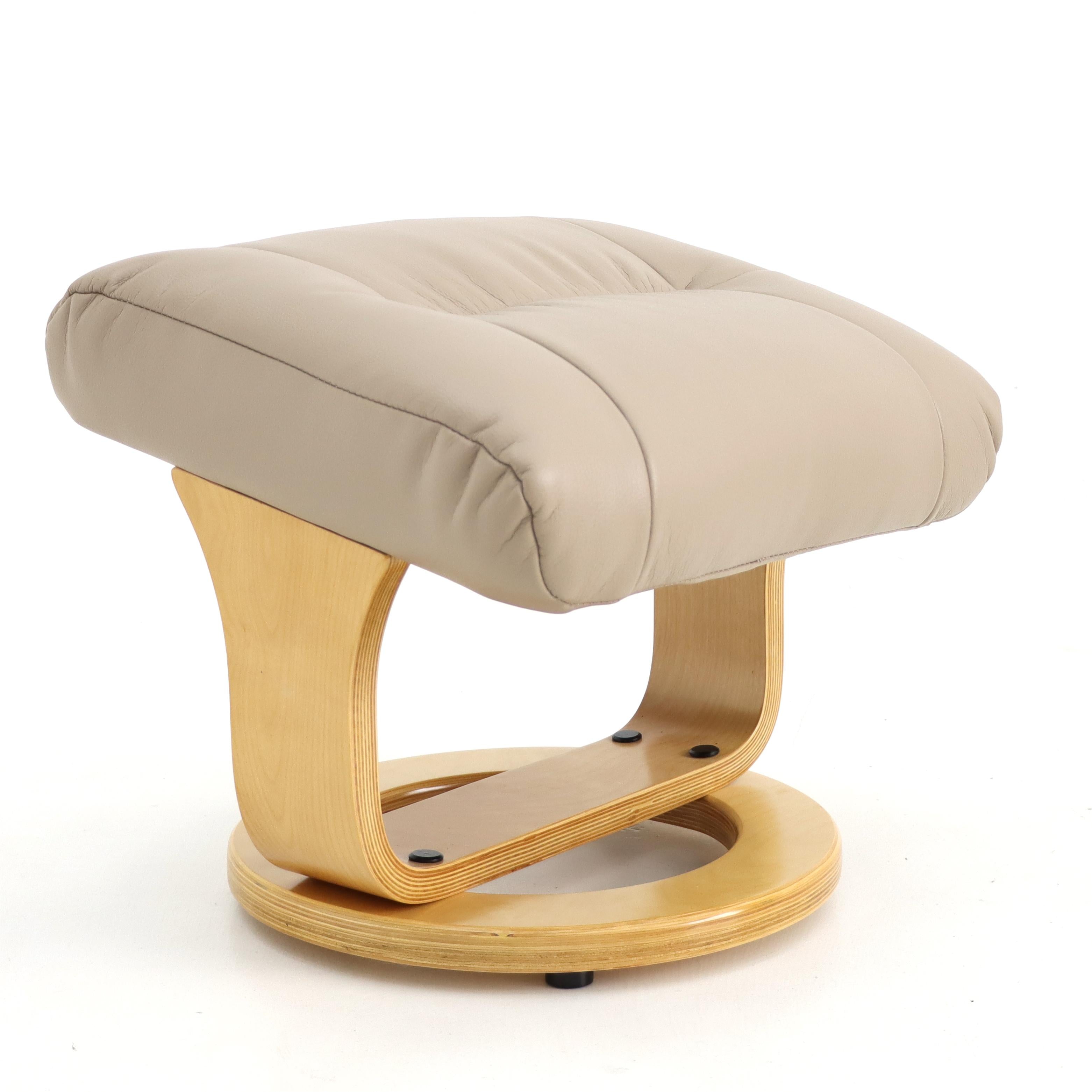 Mars Swivel Chair Taupe Leather
