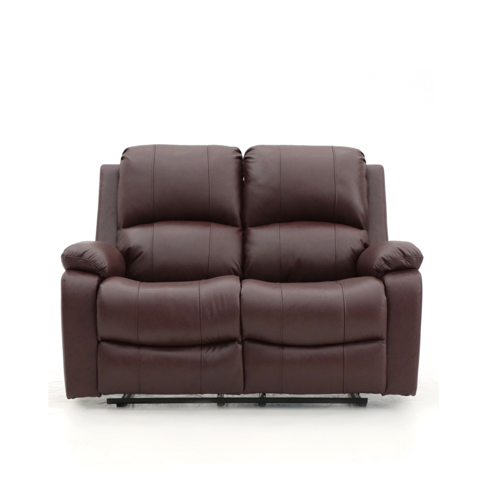 Aston 3 Seater and 2 Seater Manual Recliner Chestnut Leather