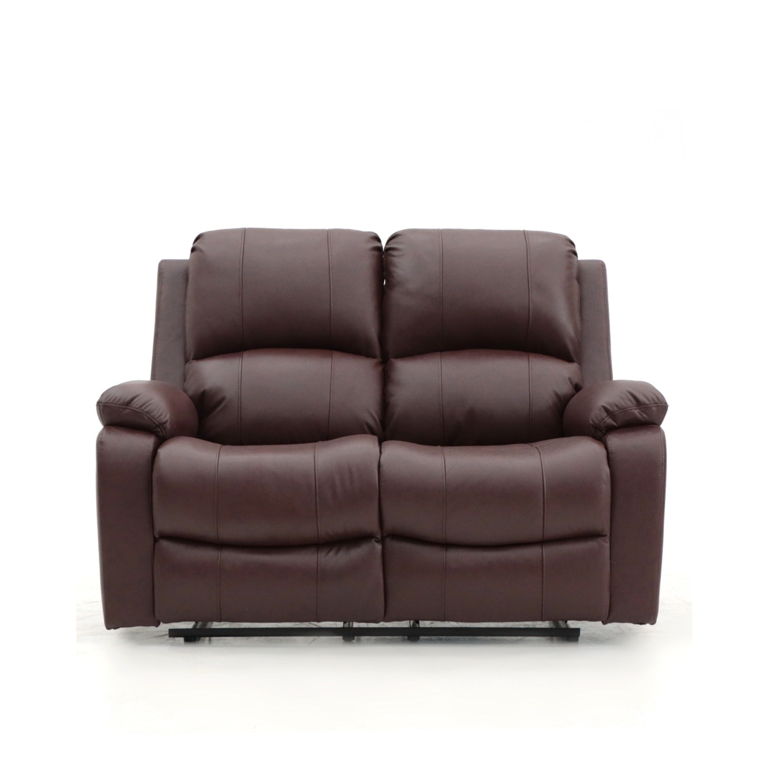 Aston 2 Seater Manual Recliner Chestnut Leather