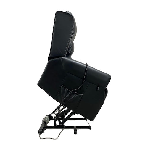 Andover Single-Motor Lift & Rise Recliner Black Leather