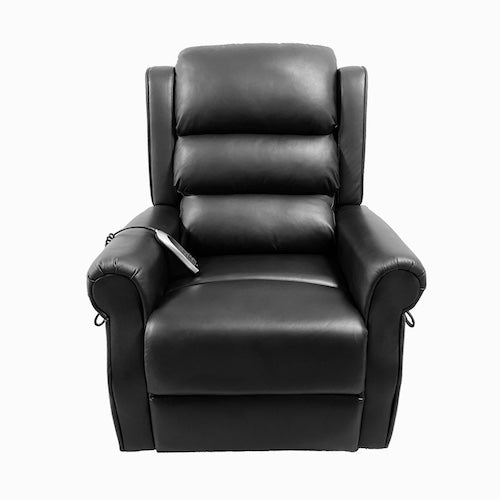 Andover Single-Motor Lift & Rise Recliner Black Leather